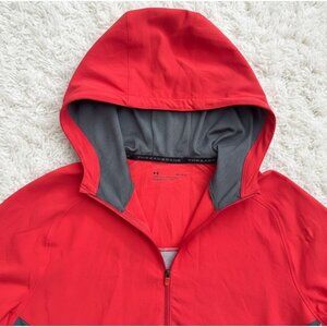 Under Armour UA Threadborne Vanish Pullover (Large) Red Gray Gym Workout…